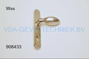 WSS May  Knop 0738 op Schild 6011  Buiten  PZ 92 vast RVS Mat geborsteld