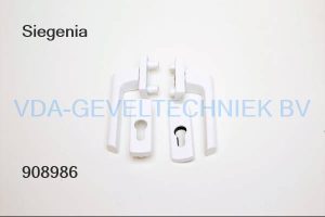 Siegenia raamkruk BI/Bu met rozet PZ RAL9003 WIT