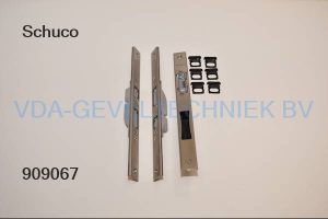 Schuco dag-en nacht sluitplaten set. Pen/haak 239991 links