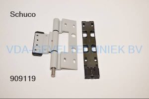 Schuco scharnier rollenband 3-delig licht grijs  239593 748