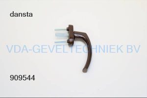 Dansta raamgreep/raamkruk bruin met klikstand stift 7x43mm (uitlopend artikel)