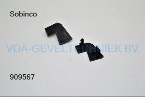 Eindkappen knijpsluiting L+R zwart 668-1.3L/668-1.3R