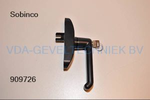 Sobinco alu raamkruk/handgreep met vork glad antraciet  30000-657-CYL Afsluitbaar