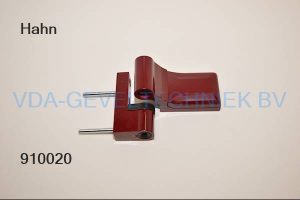 Dr. Hahn 2-delig scharnier Serie KT-B   Ral 3005 rood opdek t.b.v. Rehau/Wymar/Profine K60490001