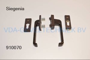 Siegenia raamkruk set incl. cilinderrozet t.b.v. rolluik Bruin
