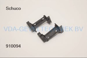 Schuco Türblende links 9005 zwart 242633 Paniekdeur