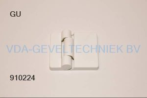 GU vouwwand afdekkap mat wit voor scharnier 922/925 2-delig (set van 3 stuks)