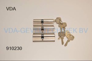 FCV  Cilinder set  a 3 / 40x50 mm  gelijksluitend  , 6 sleutels