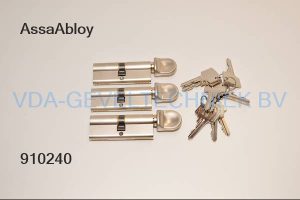 Litto  Cilinder set  a 3 st / 40 x 40mm  knop  gelijksluitend