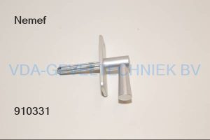 Nemef noxon  greepje met rozet  . sterstift verlengd  voor 60 mm dikte raam / deur  F1
