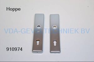 Hoppe 2221/2220 Binnen en buiten set veiligheids schild met PZ 72 F1 SKG+++ Zonder klink 53x250 mm