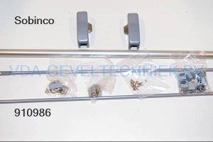 Sobinco Panieksluiting O/B-sluitpunt 5701-3B horizontaal vergrendeld incl. Duwstang L= 1200 mm