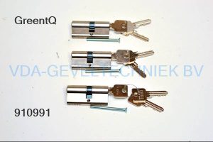 Gelijksluitende cilinders 3 stuks 30x35 incl. 9 sleutels