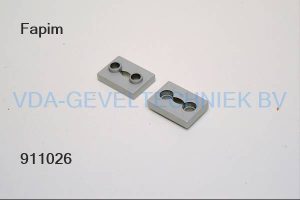 Fapim vulblok voor scharnier Loira 8mm dik Voor aluminium scharnieren. Opbouw.  6666S8