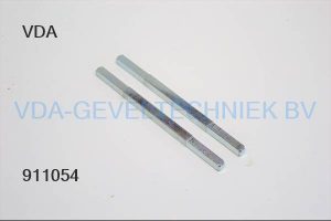 KRUKSTIFT DREXELIUS verloop 9MM = 85 mm --- 8 mm 2 x 40 mm  totale lengte 165mm