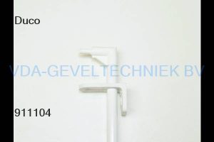 Bedieningsstok wit lengte 750mm incl. bocht 20mm en geleider t.b.v. ventilatie rooster 10mm