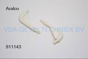 Aralco Bocht voor ventilatie rooster 55 mm stang 8 mm wit