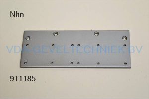 NHN Vlakke Montageplaat  206 x 80 mm  DP 420 zilver