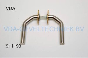 D-Line RVS Krukstel set met losse ovale montagerozetten + patentboutjes