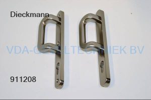 Edi Dieckmann Schuifdeurbeslag PC92 duwer SKG***Afgerond 245x30mm Zilver/F1 D4/4530