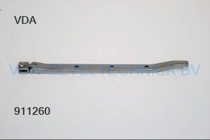 Raamuitzetter Giet Aluminium 3 gaats tbv stalen kozijn met bevestigings hoek op kozijn. 265 mm lang