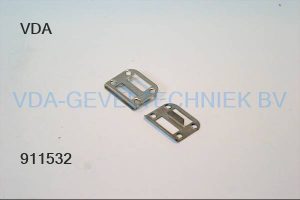 VDA Stolp sluitplaat Dubbel Gegalv. Staal