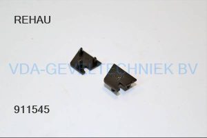 Rehau eindkap set Rechts Links voor lekdorpel zwart/bruin