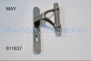 May Duwer 8020 op schild 6023 Buiten PZ92 RVS SKG** afgerond MASSIEF SCHILD