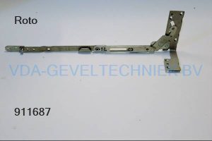 Roto NT schaararm verdekt (Schere arm) kozijndeel. Gr. 250 FFB 430-600 Links Designo nr 202 28/13-7-3. 385426