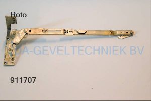 Roto schaararm verdekt (Schere arm) kozijndeel. Gr. 250 FFB 330-600 Links Designo nr 206 390187 Gealan S8000