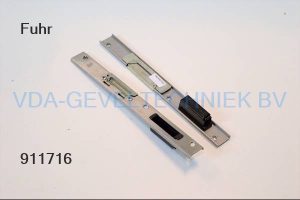 Fuhr Dag- en nachtsluitplaat Nirosta  Fallen/ Riegelschliesblech U24 x 5 x 255 mm Links mit Fallenteil 56332  Schuco SKG**