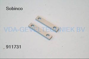 Sobinco onderlegplaatje voor sluitplaat raamgreep grendel  60 x 11 x 5 mm EV1