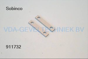 Sobinco onderlegplaatje voor sluitplaat raamgreep grendel  60 x 11 x 4 mm EV1