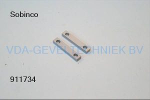 Sobinco onderlegplaatje voor sluitplaat raamgreep grendel  60 x 11 x 6 mm EV1