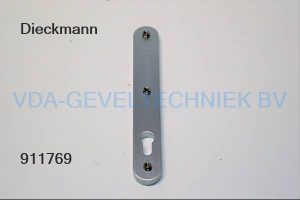 Edi Dieckmann Kronos blindschild 245x36 met cilindergat PZ92. Afgerond. 1200/135