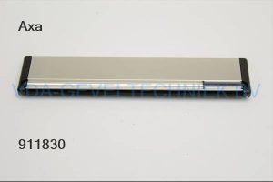 Axa brievenbus klep buitenzijde zilver met zwart  met naamplaathouder incl plakletters om naam te maken  350 x 70 mm