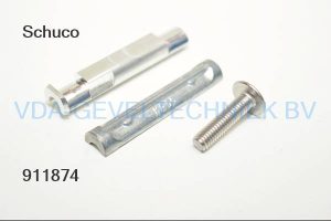 Schuco Klemmanker M6 L55 set a 1 stuks tbv  Rollenband scharnieren ADS 65 HD, ADS 70 HD, ADS 75 HD.HI