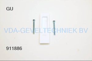 GU HS 9-29992  komgreep wit rechthoekig + 2 x schroef