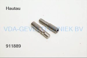 Hautau Geze  Draadeind koppelstuk Verloopstuk RVS M8 naar rond 10 mm  totaal 50 mm