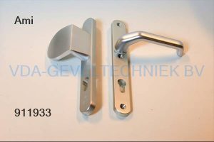 Ami Duwer / Kruk binnen buiten PC92 257 x 32 mm vol alu. afgerond stift 8 x 85 mm  3x M6 x 65 mm