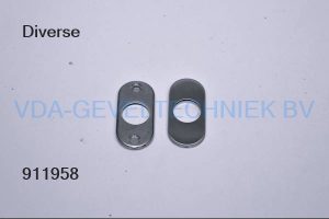 D-Line  Ovale Cilinder Rozet Keso RVS 65x30 mm. 14.3437.02.450