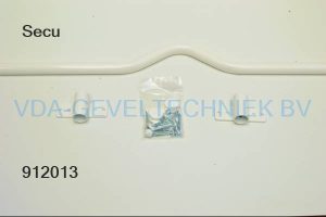 Secubar Barriere-stang voor bovenlicht  L= 1000 mm inkortbaar met bocht voor uitzetter opschroefbaar