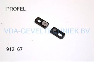 Profel / Roto Pen kiep sluitplaat kunststof blokje Alu klembaar Stolp