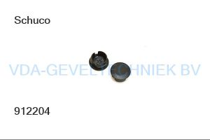 Schuco afdekdop 10/15 zwart 218168 zwart rond dopje