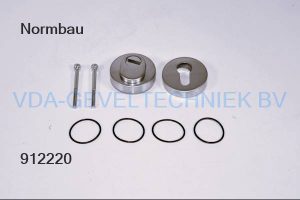 Normbau Veiligheids rozet Binnen Buiten met Kerntrekfunctie RVS Mat 50 mm