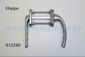 Hoppe deurkruk/deurgreep balkondeur stift 7mm 63-68mm RVS look (klink) (hendel)