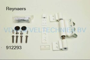 Reynaers alu 3-delig deurscharnier Turband Door Hinge  alu Wit  (uitlopend artikel)