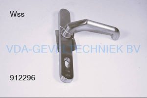 WSS deurkruk langschild Buiten Schild afgerond PZ92  RVS Mat