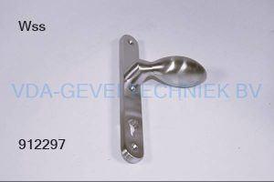 WSS Duwer 0738 niet draaibaar op schild 6011 Binnen PZ92 RVS Mat  SKG*** afgerond