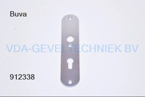 Buva Kruk schild zonder kruk PZ 71 mm  245 x 50 x 6 mm  binnen afgerond